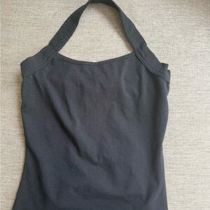 VENUS Black Halter Crop Top